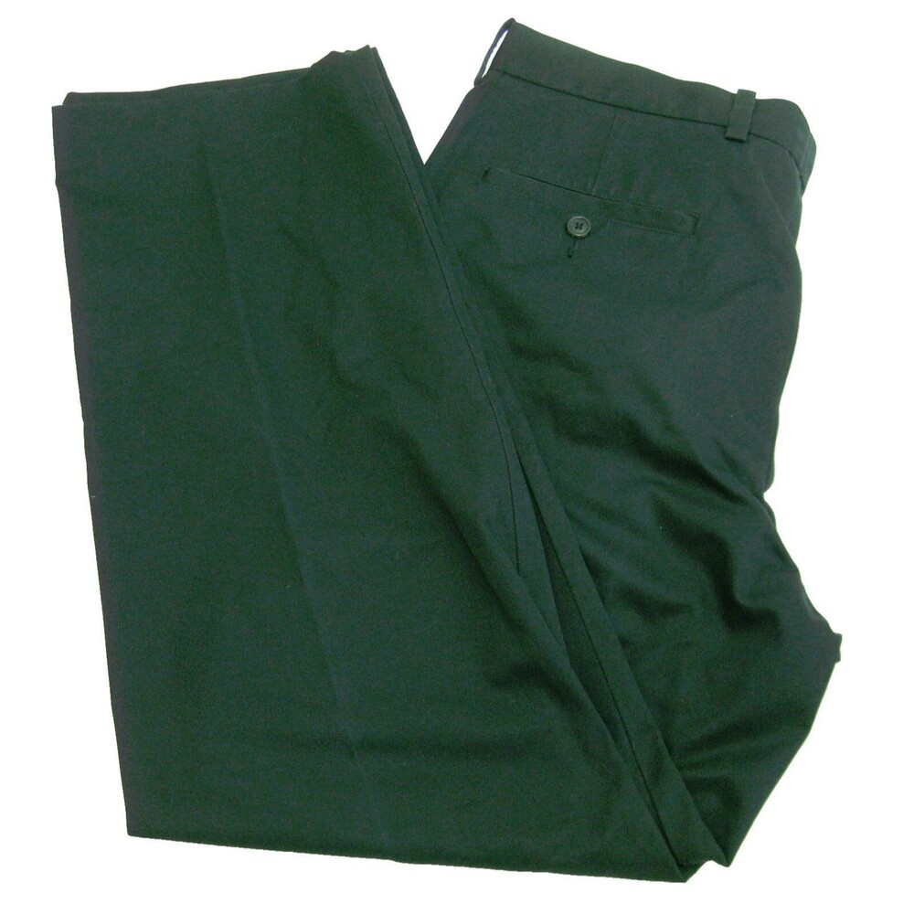NORDSTROM Men's Size 35x30 Solid Black Flat Front Chino Pants 5 Pockets Trousers